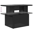 vidaXL 7 Piece Poly Rattan Small Sofa Set in Black