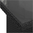 vidaXL 7 Piece Poly Rattan Small Sofa Set in Black