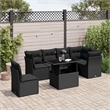 vidaXL 7 Piece Steel Sofa Set in Black