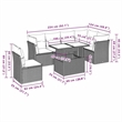 vidaXL 7 Piece Steel Sofa Set in Black