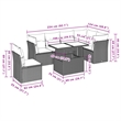 vidaXL 7 Piece Poly Rattan Sofa Set in White/Cream/Beige