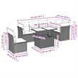 vidaXL 7 Piece Poly Rattan Small Sofa Set in Gray