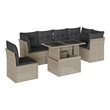 vidaXL 7 Piece Poly Rattan Small Sofa Set in Gray