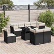 vidaXL Steel Small Sofa Set in Black/White/Cream