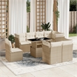 vidaXL 9 Piece Small Sofa Set in White/Cream/Beige
