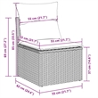 vidaXL 5 Piece Poly Rattan Sofa Set in Beige