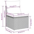 vidaXL 7 Piece Poly Rattan Sofa Set in Beige