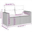 vidaXL 7 Piece Poly Rattan Sofa Set in Gray/Anthracite