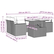 vidaXL 7 Piece Poly Rattan Sofa Set in Gray/Anthracite