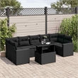 vidaXL 8 Piece Poly Rattan Sofa Set in Black