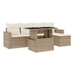 vidaXL 6 Piece Steel Sofa Set in Beige