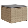 vidaXL 6 Piece Poly Rattan Sofa Set in Gray/Beige