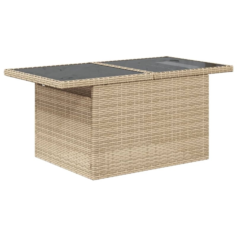 vidaXL 6 Piece Poly Rattan Sofa Set in Gray/Beige