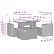 vidaXL 5 Piece Poly Rattan Sofa Set in Black/White/Cream