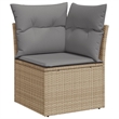 vidaXL 5 Piece Poly Rattan Sofa Set in Beige