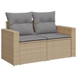 vidaXL 5 Piece Poly Rattan Sofa Set in Beige
