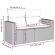 vidaXL 7 Piece Poly Rattan Sofa Set in Gray