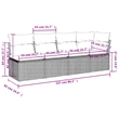 vidaXL 7 Piece Poly Rattan Sofa Set in Gray