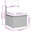 vidaXL 7 Piece Poly Rattan Sofa Set in White/Brown/Cream