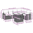 vidaXL Poly Rattan Sofa Set in Gray/Anthracite