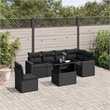 vidaXL 7 Piece Steel Sofa Set in Black