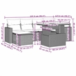 vidaXL 7 Piece Sofa Set in Black/White/Cream