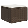 vidaXL 7 Piece Poly Rattan Sofa Set in Brown