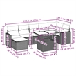 vidaXL Poly Rattan Sofa Set in Black