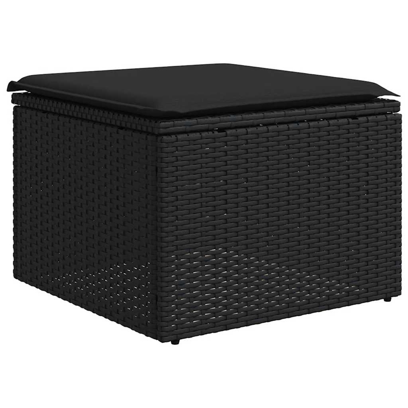 vidaXL Poly Rattan Sofa Set in Black