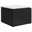 vidaXL 8 Piece Poly Rattan Sofa Set in Black/White/Cream