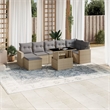 vidaXL Steel Large Sofa Set in Beige