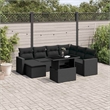 vidaXL 8 Piece Large Sofa Set in Black