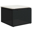 vidaXL 8 Piece Poly Rattan Sofa Set in Black/White/Cream