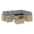 vidaXL 8 Piece Sofa Set in Beige