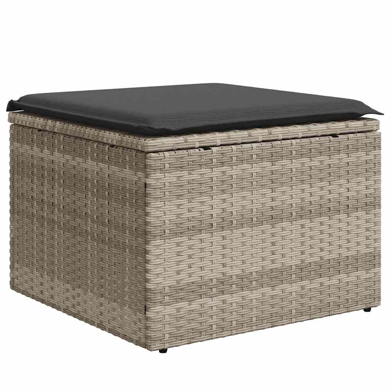 vidaXL 8 Piece Poly Rattan Sofa Set in Gray