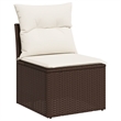 vidaXL 8 Piece Poly Rattan Sofa Set in Brown
