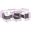 vidaXL 9 Piece Poly Rattan Sofa Set in Gray