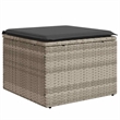 vidaXL 9 Piece Poly Rattan Small Sofa Set in Gray/Anthracite