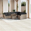 vidaXL Steel Sofa Set in Gray