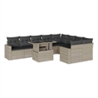 vidaXL Steel Sofa Set in Gray