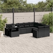 vidaXL 10 Piece Sofa Set in Black