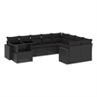 vidaXL 10 Piece Sofa Set in Black