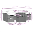 vidaXL 7 Piece Poly Rattan Sofa Set in White/Cream/Beige