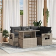 vidaXL 5 Piece Poly Rattan Sofa Set in Gray