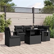 vidaXL 6 Piece Sofa Set in Black