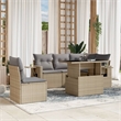 vidaXL 6 Piece Sofa Set in Gray/Beige