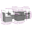 vidaXL 6 Piece Sofa Set in Gray/Beige