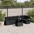 vidaXL Steel Sofa Set in Black