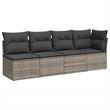 vidaXL 7 Piece Steel Sofa Set in Gray