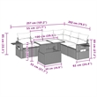 vidaXL 7 Piece Sofa Set in Gray/Beige
